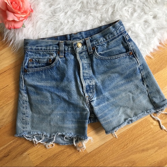 Levi's Pants - Vintage Levis Cutoffs Distressed Medium Wash